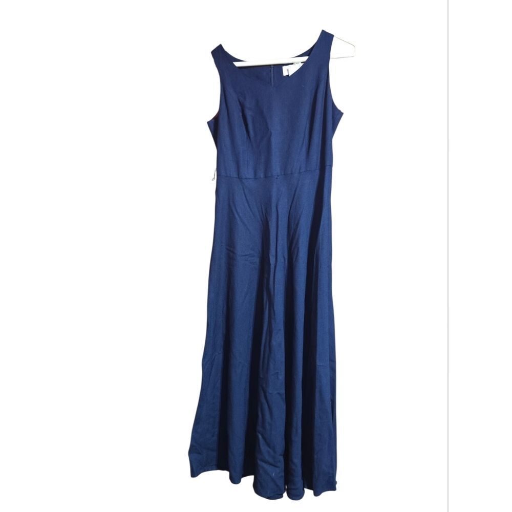 Casual Corner Elegant Blue Maxi Dress